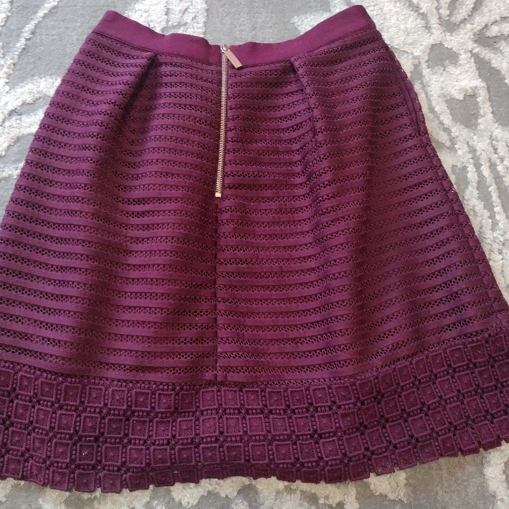Ted Baker lotee Geometric Semi Sheer Skirt - Picture 4 of 8